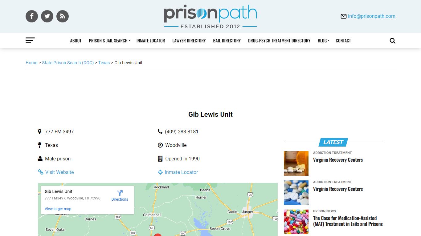 Gib Lewis Unit - Prison Inmate Search & Locator - Prison News | Prison Path